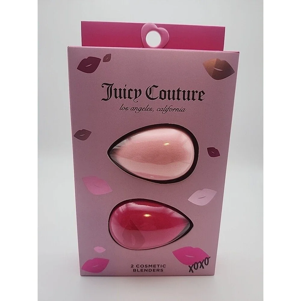 Juicy Couture 2 Teardrop Blender Sponges Pink Dark Pink Reusable Standard New